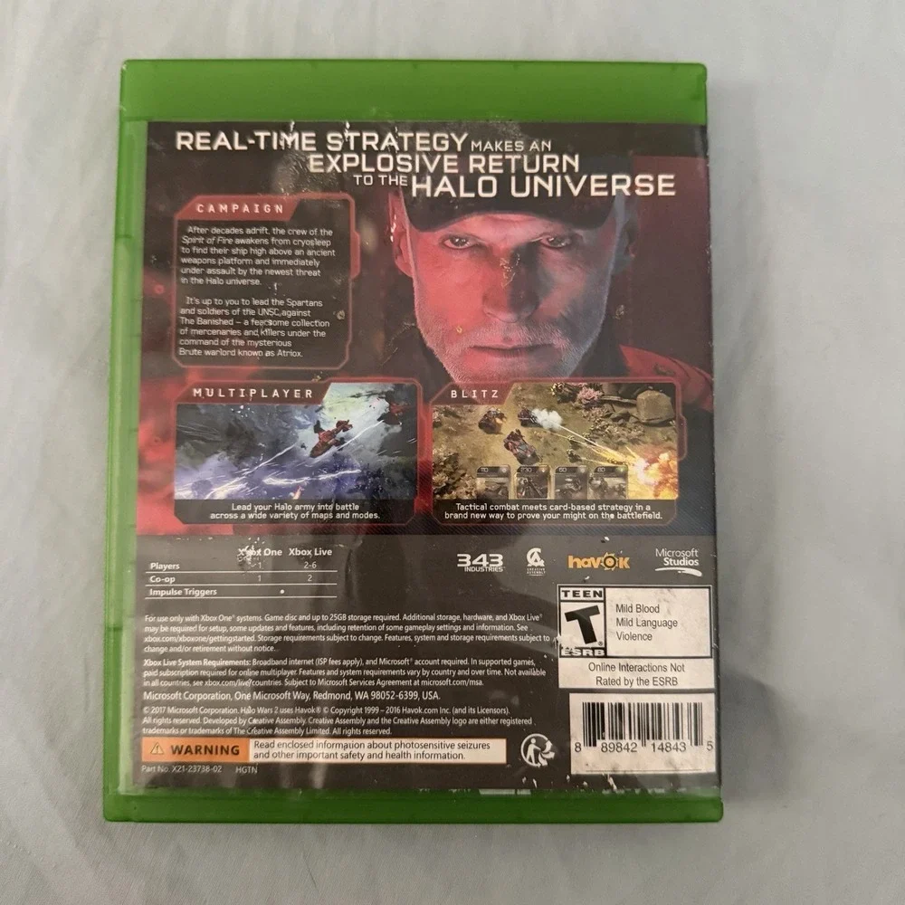Halo Wars 2 - Microsoft Xbox One | Disc And Case No Manual